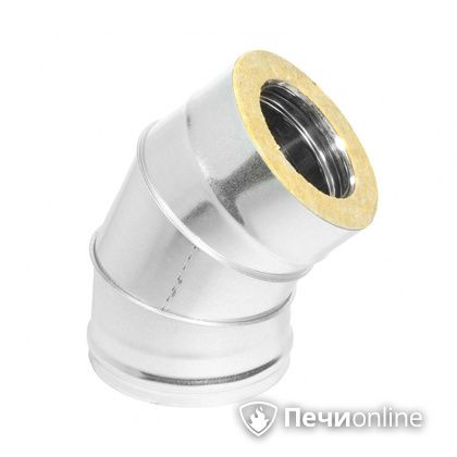 Колено 135° (45°) Теплов и Сухов Отвод Термо 45* ОТ-Р 430-0.5/оцинковка D150/210 в Миассе