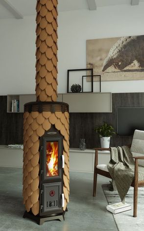 Отопительная печь TMF Сента Панголина шамот-терракота в Миассе