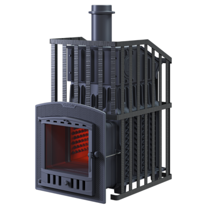 Дровяная печь-каменка Гефест Гром Ураган 30 (П2) в Миассе