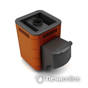 Дровяная банная печь TMF Оса Carbon терракота дверь антрацит в Миассе