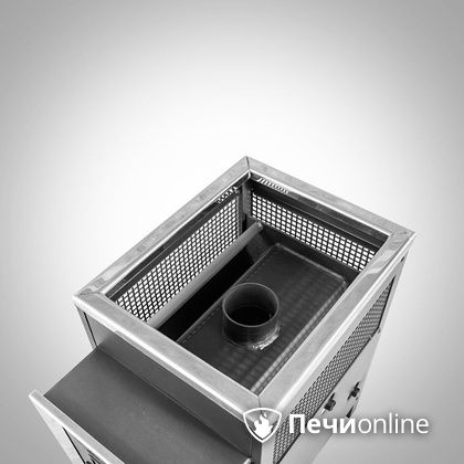 Дровяная банная печь Радуга ПБ-21 (встроенный теплообменник) 6 мм прочистная дверца в Миассе